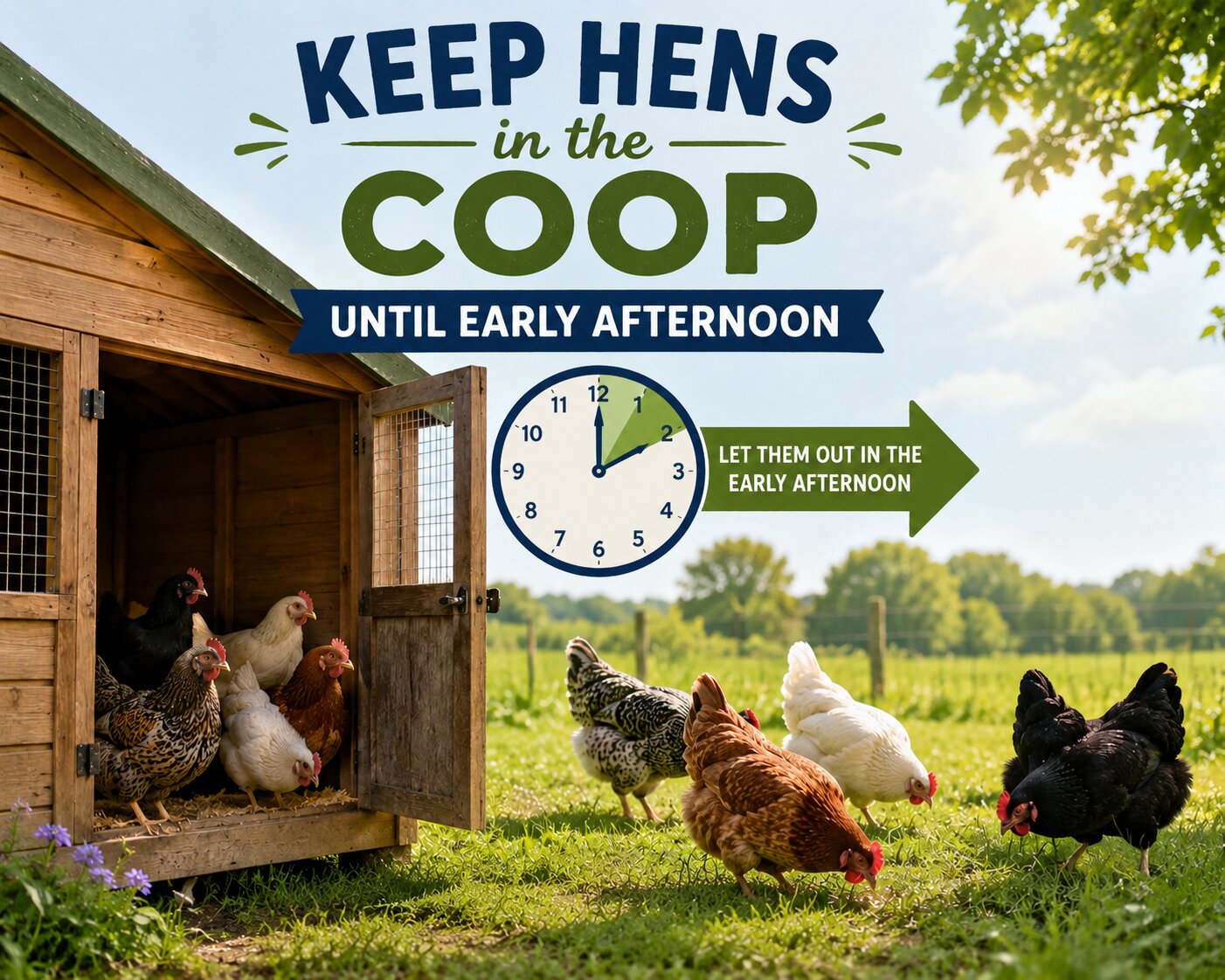 Keep Hens in the Coop Until Early Afternoon