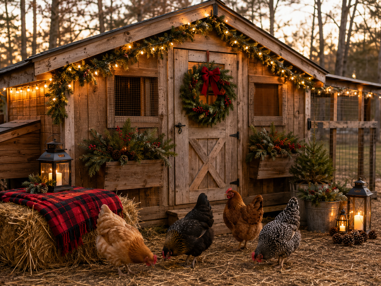 Decorating Your Coop for Christmas Safely