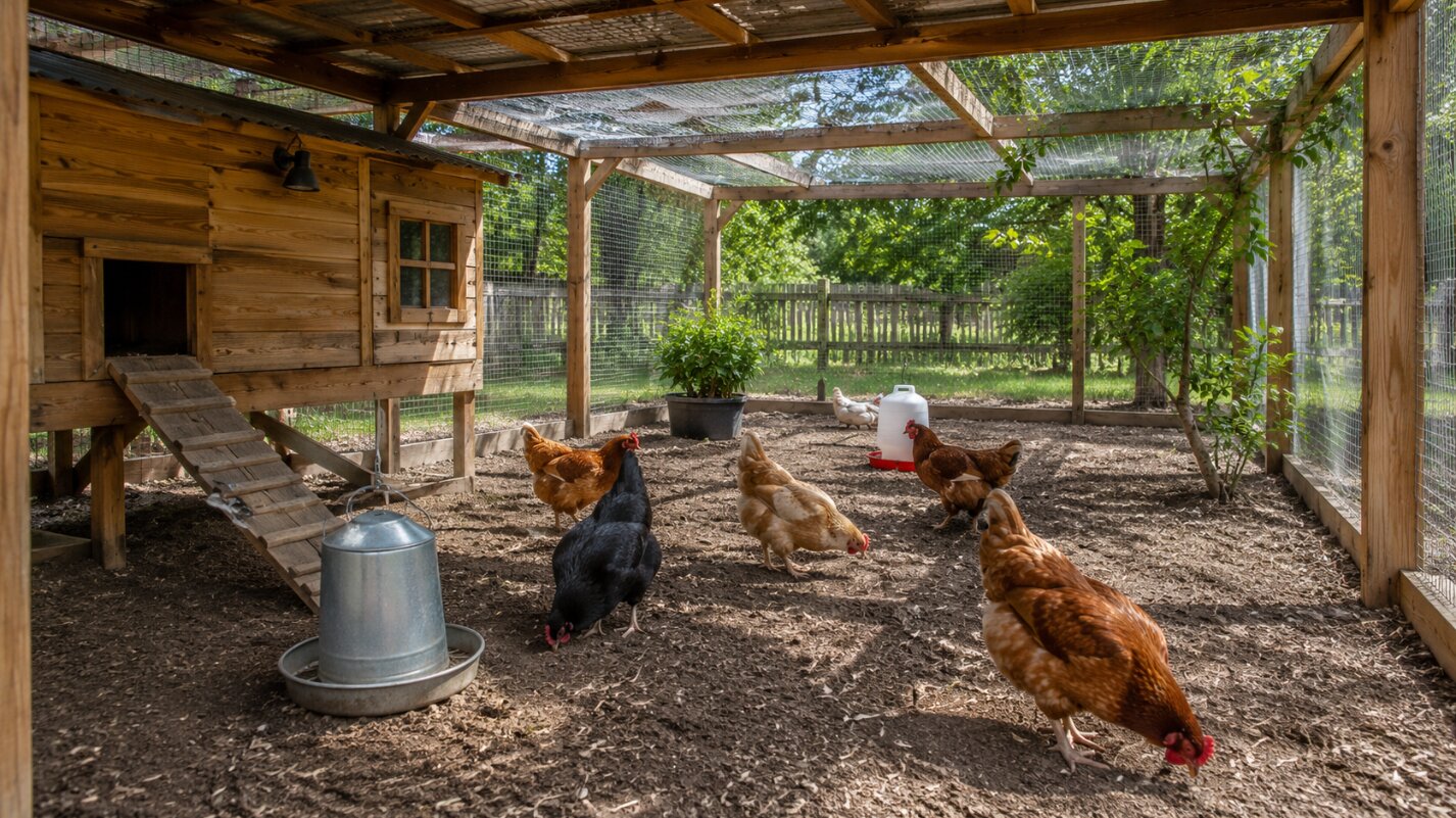 dirt chicken run