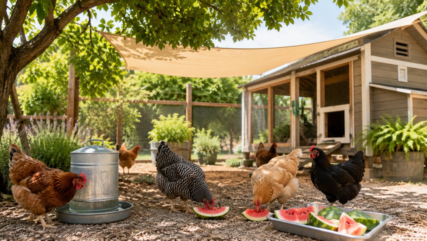 How to Keep Chickens Cool in Summer
